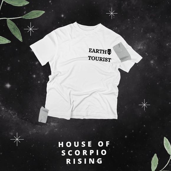 Earth Tourist tshirt white or black - Picture 3 of 7